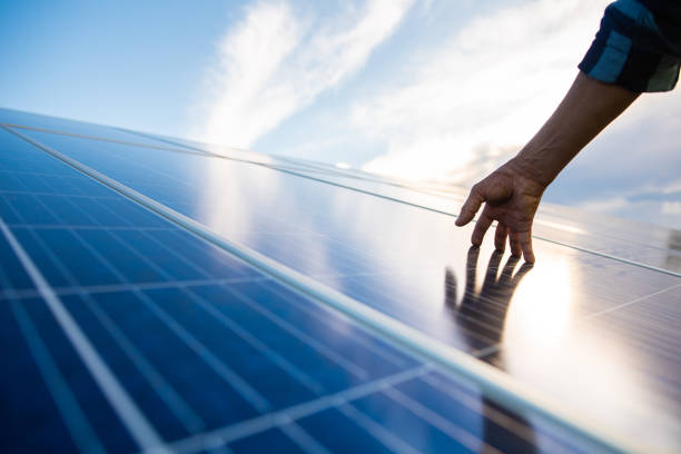 solar panel services in Cannington solar panel man working